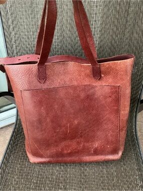 Madewell The Transport Brown Leather Medium Tote Bag